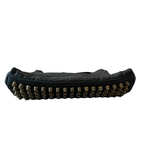 ALEXANDER WANG Black Pebbled Lambskin Studded Dumbo Darcy Hobo Handbag Purse - Picture 16 of 16